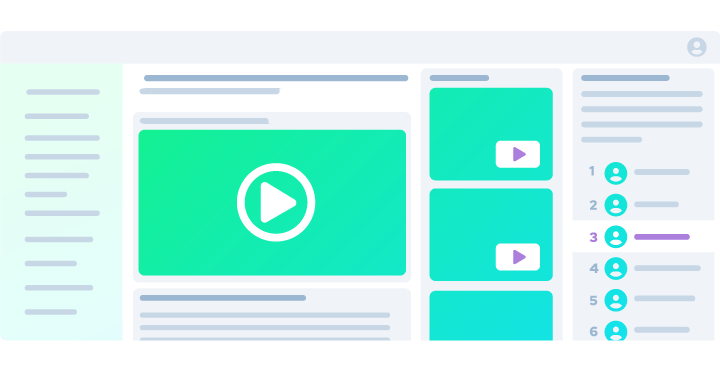 Mockup of an LMS dashboard.
